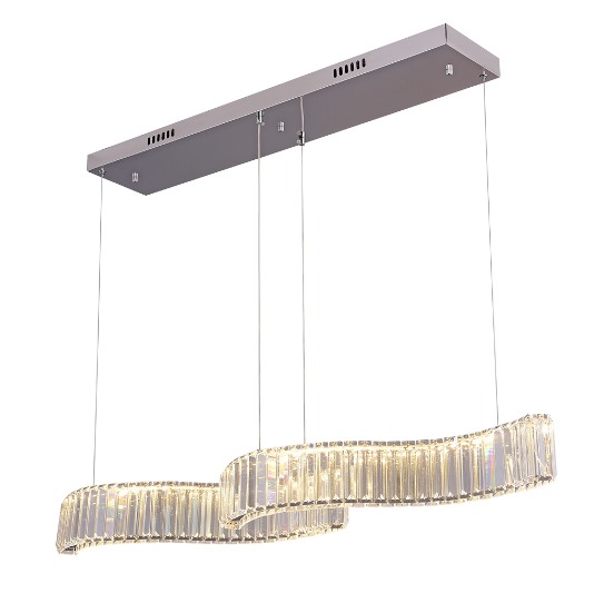 Lustre pendente de cristal Breeze com design moderno e iluminação sofisticada. Lustres Gênesis Site online venda de Lustres e Iluminação Decorativa